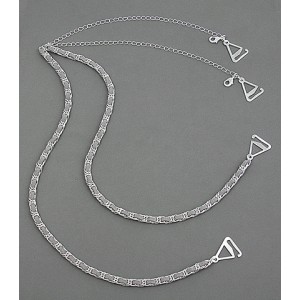 Bra Straps - 12 Pairs CNL Style Chain Strap - Grey - BS-HH165GY
