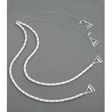 Bra Straps - 12 Pairs CNL Style Chain Strap - White -BS-HH165WH