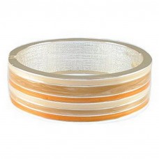 Bracelet – 12 PCS Hand Painted Cuff/ Stripe - Camel Color - BR-5077CM