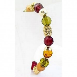 Bracelet – 12 PCS Stretchable Multi Color Beaded Bracelet - BR-MB6453GMT