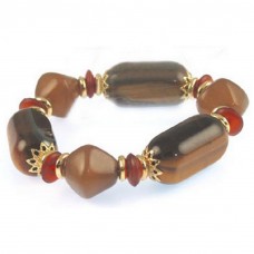 Bracelet – 12 PCS Semi Precious Stretchable Bracelet - BR-MB7026GB