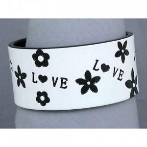 Bracelet – 12 PCS Overlayer Love Bangle - Acrylic - White Color - BR-OB00153WHT 