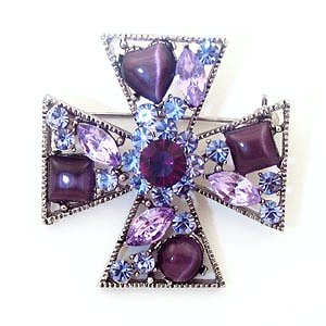 Brooch – 12 PCS Crystal Brooches / Pins - BC-0167PL