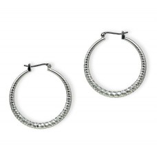 12-pair Silver Look Hoops Earrings - Silver - ER-HC332S