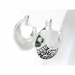 12-pair Western Style Texture Crescent Shape Earrings - ER-OE0387AS