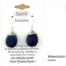 12-pair Semi Precious Stone Earrings - Sodalite- "SPIRIT " - ER-WE0001SS-SOD