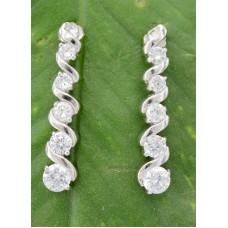 12-pair 925 Sterling Silver Earrings w/ CZ - Journey Collection - ER-PER8665CL
