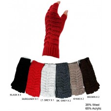 Gloves - 12-pair Knitted Fingerless - GL-G2122