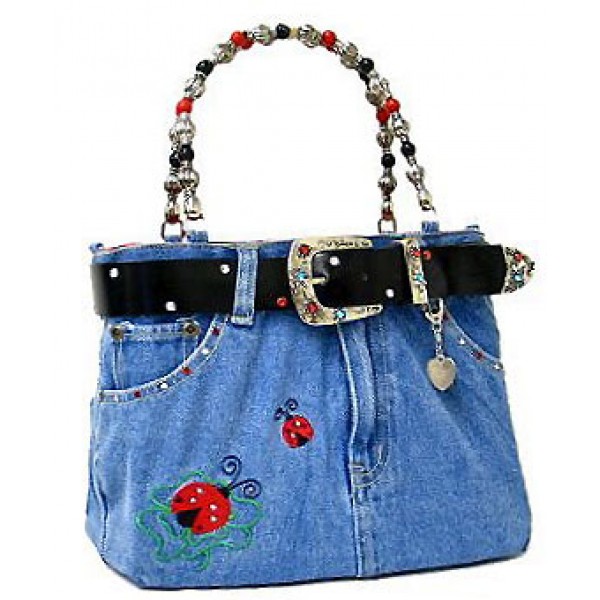 blue jean purse