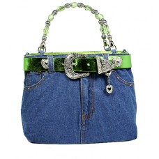 Denim Jean Purse w/ Belt Buckle - BG-BJ119MLM