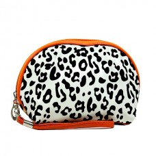 Cosmetic Purse -  12 PCS Leopard Print - BG-402LEWT-OG