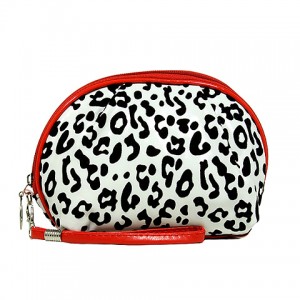 Cosmetic Purse -  12 PCS Leopard Print - BG-402LEWT-RD