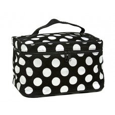 Cosmetic Purse - 12 PCS Polka Dots - BG-407POT-WT