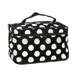 Cosmetic Purse - 12 PCS Polka Dots - BG-407POT-WT