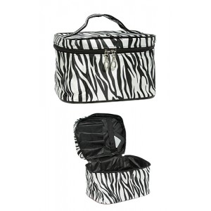 Cosmetic Purse - 12 PCS Zebra Print - BG-412ZE-BKBK