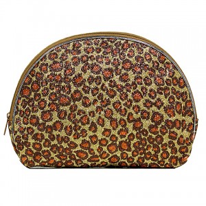 Cosmetic Purse - 12 PCS Glitter Leopard Print - BG-HM00062BR