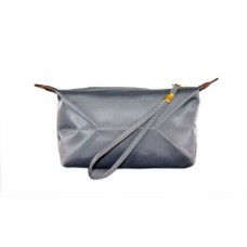 Nylon Cosmetic Bags - 12 PCS w/ Wristlet - Gray - BG-HM1006GY
