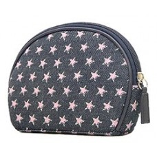 Denim Pink Star Cosmetic Bag - 12 PCS - BG-PI026CPK