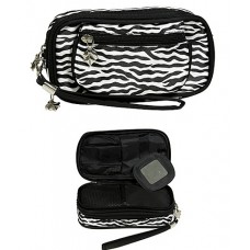 Cosmetic Purse - 12 PCS - Zebra Print - Black - BG-Z200BK