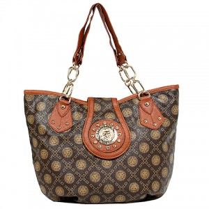 Monogram Satchel - Coffee - BG-1120COF