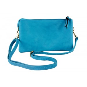 Messenger Bag/ Organizer – Soft Leather-like w/ Detachable Wristlet and Shoulder Strap - BG-F695