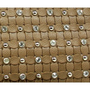 Kippy Group - Rhinestone & Metal Duffel Bags - Brown - BG-A4906BN