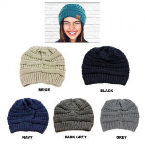 Caps – 12 PCS Knitted Beanie Caps - HT-20A