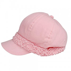 Newsboy Hats – 12 PCS Ladies' Brushed Canvas - Pink - HT-6599PK