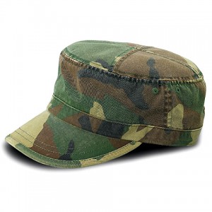 Military Cap – 12 PCS Enzyme Washed Cotton Twill - CAMO -HT-9028CAMO