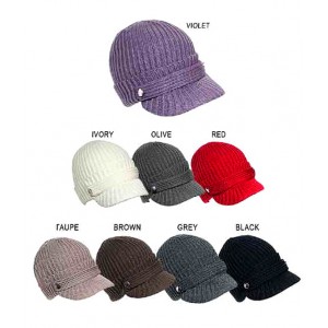 Cap – 12 PCS Cable Knit Cap w/ Matching Band - HT-11KH026