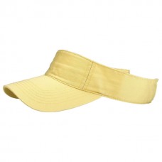 Visor Hats – 12 PCS Cotton Will W/Velcro Adjustable - Butter Color - HT-4056BUT