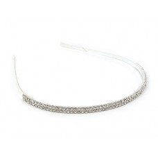 Headband - 12 PCS Two Rows Rhinestones Headband - HB-6581