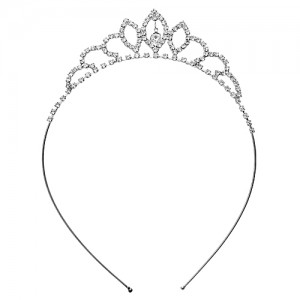 Headband - 12 PCS Rhinestones Tiara Headband - HB-71620CR-S