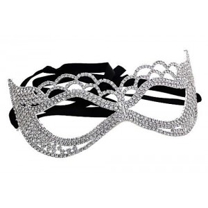 Mask – 12 PCS Crystal Masquerade Mask - MK-71503CR-S