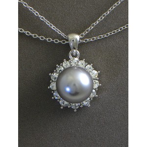 Gift set: 12 Pearl Necklace + Earring + Ring Set - NE-NS6072B 