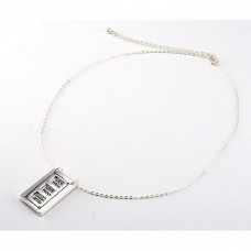 Necklace – 12 PCS Flip Top Lid Message Pendant Necklace - "Live Well Love Much"  - NE-MN4102S