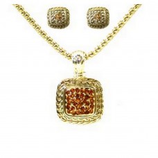 Necklace & Earrings Set – 12 Western Style/ Square Necklace & Earrings Set - NE-MS3163AGTO