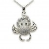 Necklace – 12 PCS Animal - Crab - Swarovski Crystal Crab w/ Clear Stone - NE-N4875CL