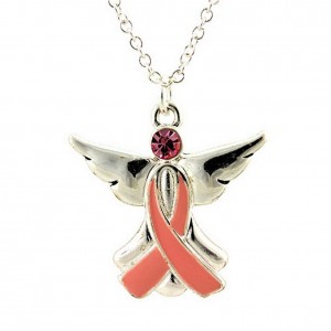 Necklace – 12 PCS Necklace Pink Ribbon Charm - Pink