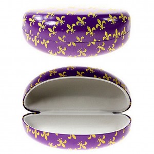 Sunglasses Case - 12 PCS Monogram Fleur De Lis Print - Purple - GL-CAS10-1-5