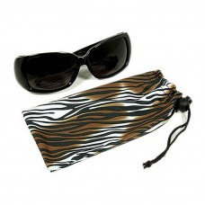 Sunglasses Pouches - 12 PCS Tiger Stripes Print- Brown - GL-CAS7-8
