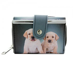 Wallet - 12 pcs Tri-Fold Wallets - Dog Print - WL-197DOG1-5