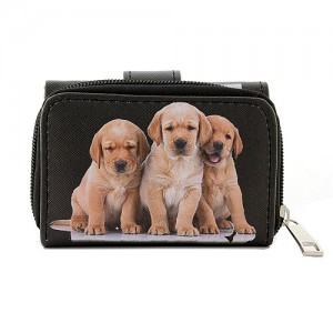 Wallet - 12 pcs Tri-Fold Wallets - Dog Print - WL-197DOG2-4