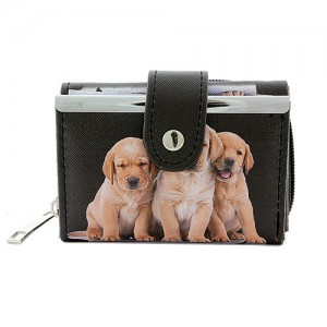 Wallet - 12 pcs Tri-Fold Wallets - Dog Print - WL-197DOG2-4