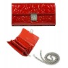 Wallet - 12 pcs Genuine Leather w/ Floral Embossed - Red - WL-C1020RD