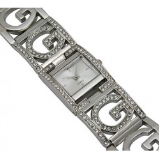 Watch – 12 PCS Lady Watches - Rhinestone G Metal Bracelet - Silver - WT-L80555SV