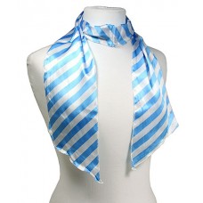 Sash Scarf - 12 PCS Stripes Print - Sky Blue - SF-CFB201.04