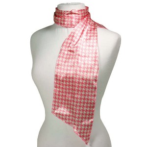 Sash Scarf - 12 PCS Houndstooth Print - Pink - SF-CFB20803