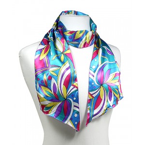 Sash Scarf - 12 PCS Pucci Print - TQ/ Fuchsia/Purple - SF-CFB21202