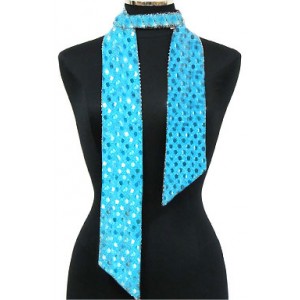 Scarf - Double-side Metallic Foil Scarf - Blue - SF-SFS107105